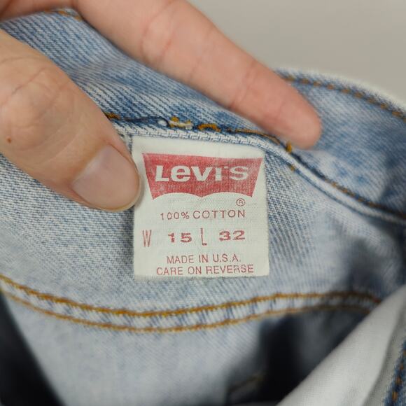 Vintage Levis 511 Jeans Womens 15x32‎  Light Wash High Rise Zip Fly 90s Vtg - Picture 8 of 10